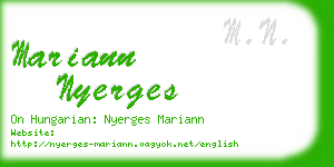 mariann nyerges business card